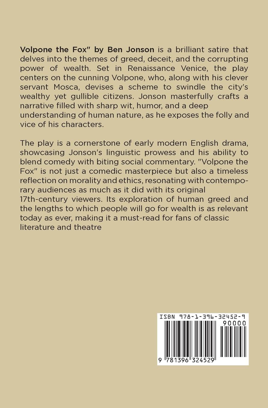 Rückseitencover Volpone the Fox