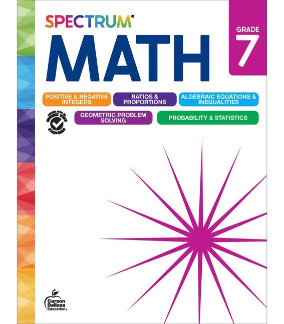 Vorderes Coverbild Spectrum Math Workbook Grade 7