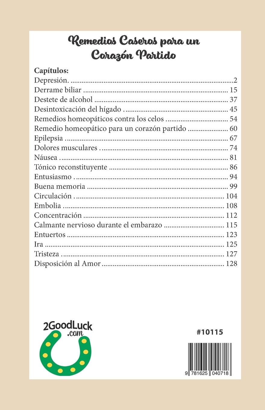 Rückseitencover Remedios Caseros para un Corazón Partío