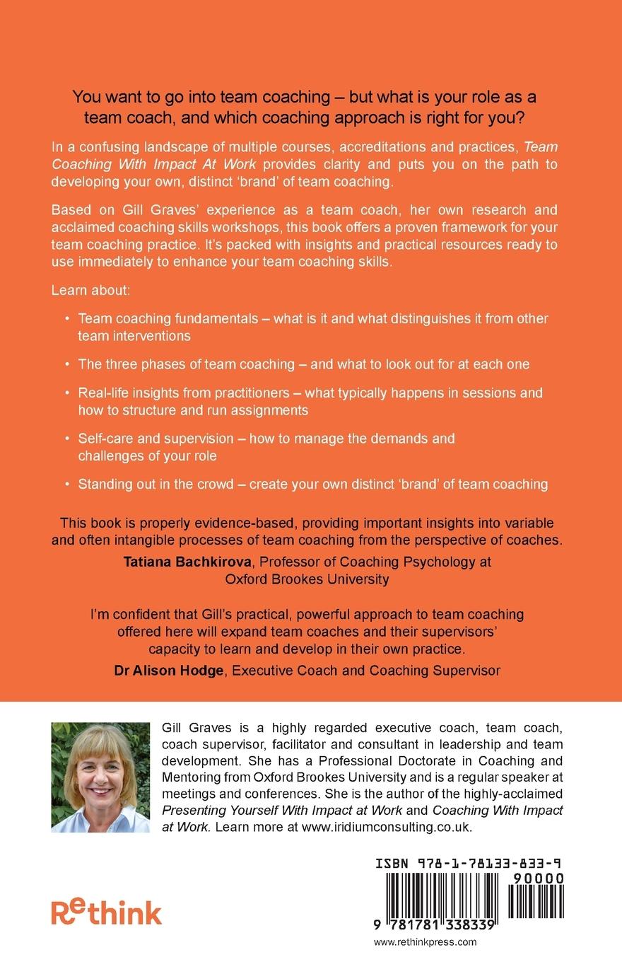 Rückseitencover Team Coaching with Impact at Work