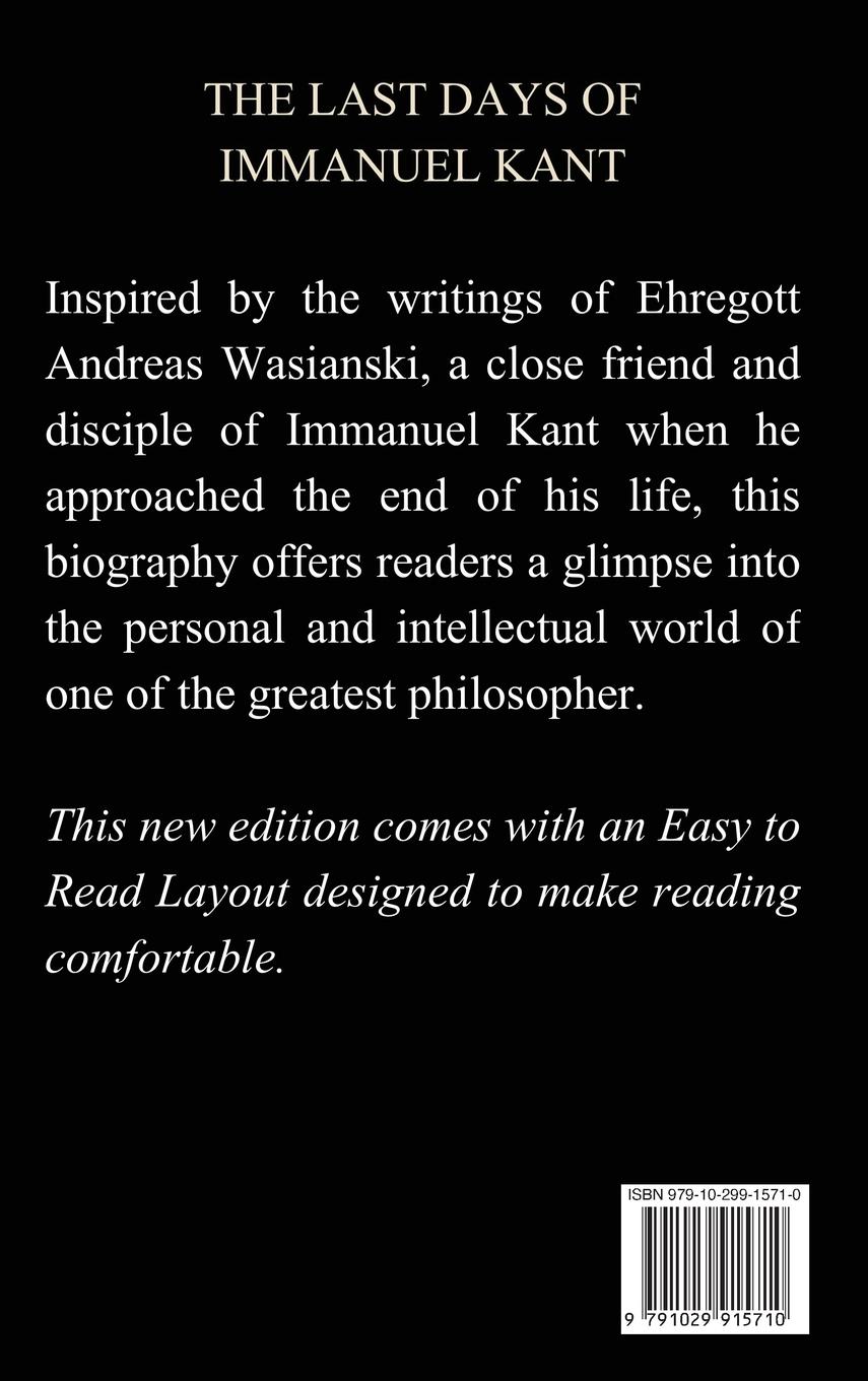 Rückseitencover The Last Days of Immanuel Kant