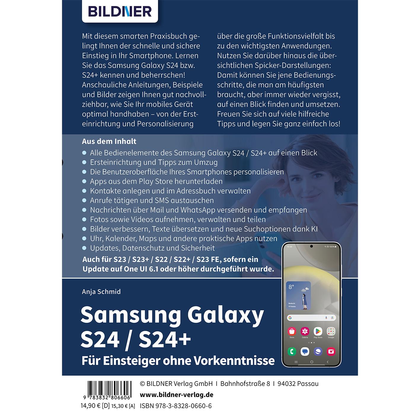 Rückseitencover Samsung Galaxy S24 / S24+ - Für Einsteiger ohne Vorkenntnisse