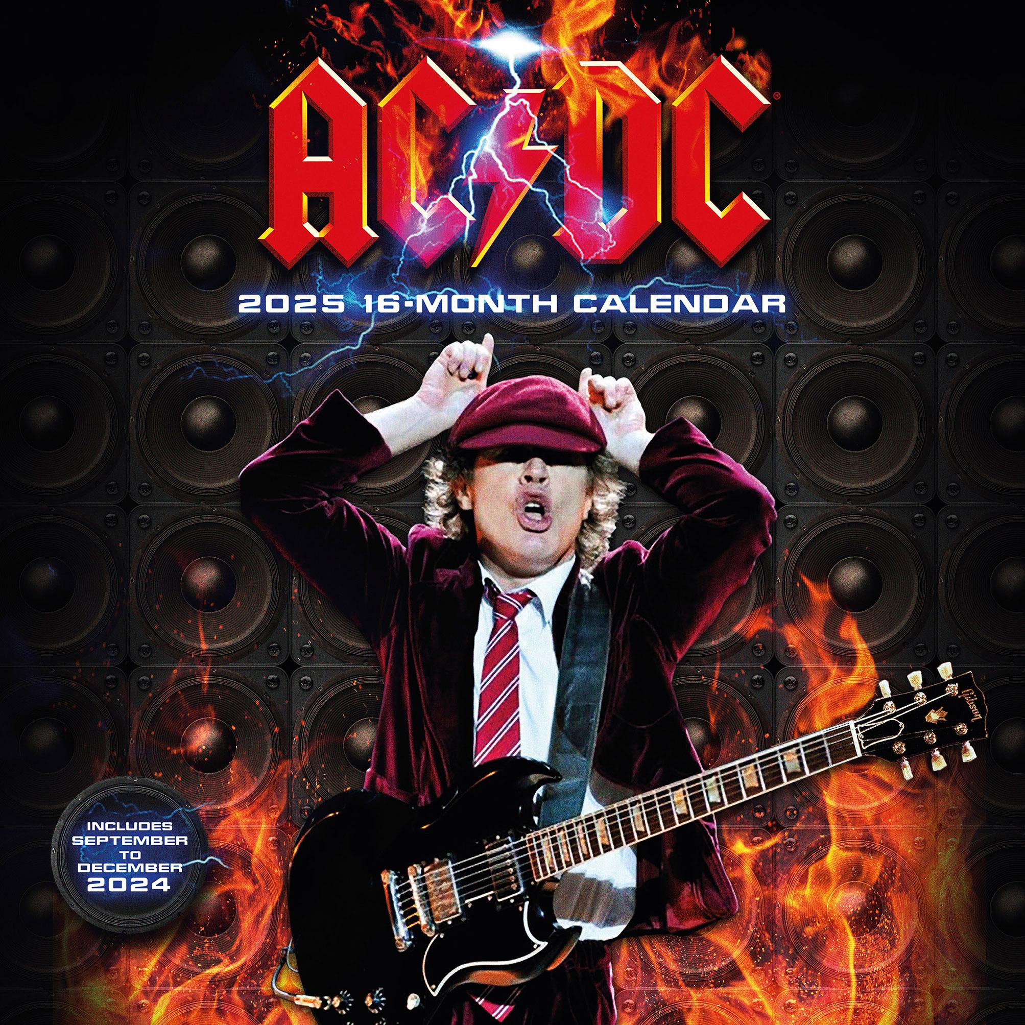 Vorderes Coverbild AC/DC 2025 30X30 Broschürenkalender