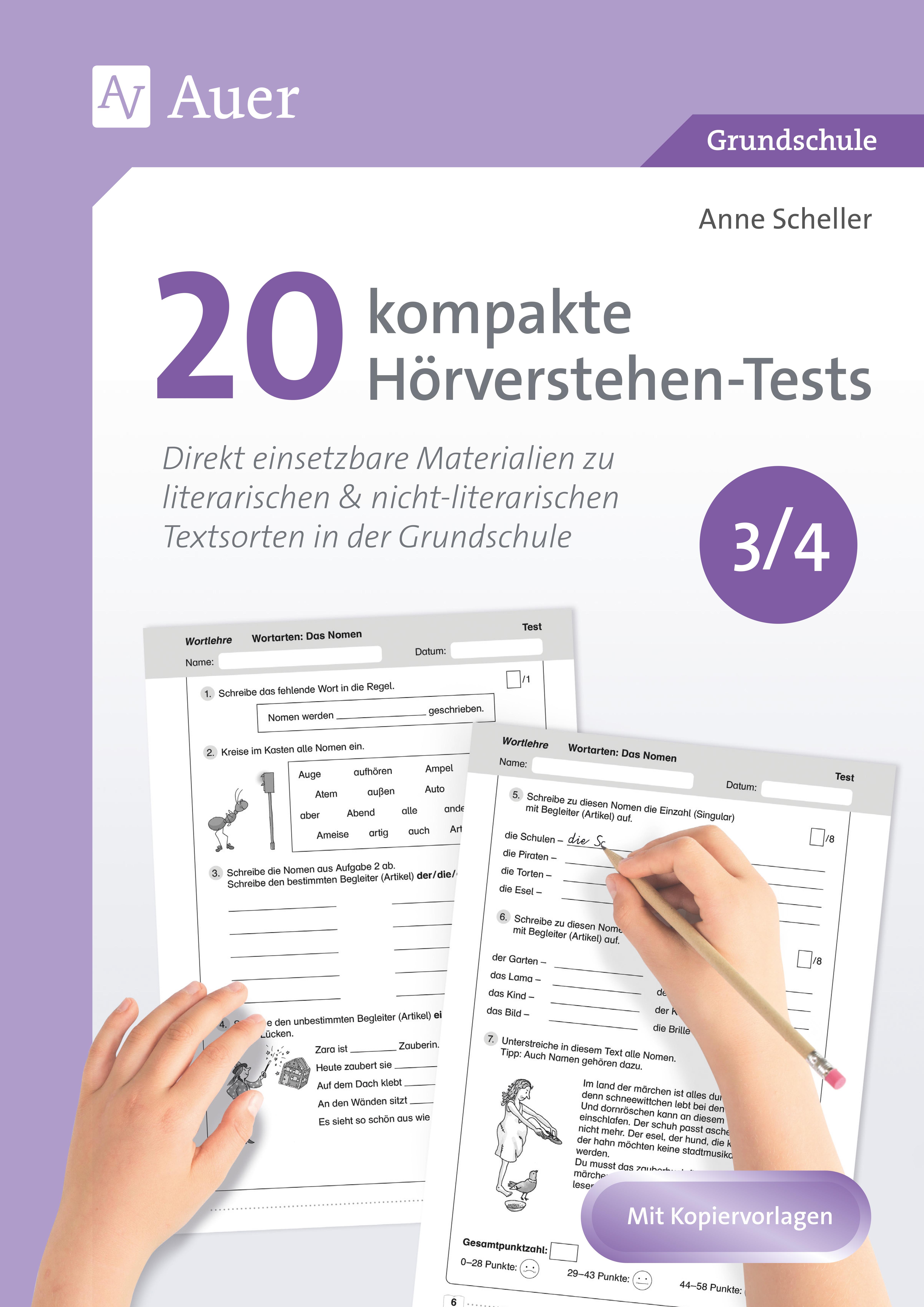Vorderes Coverbild 20 kompakte Hörverstehen-Tests für Klasse 3/4