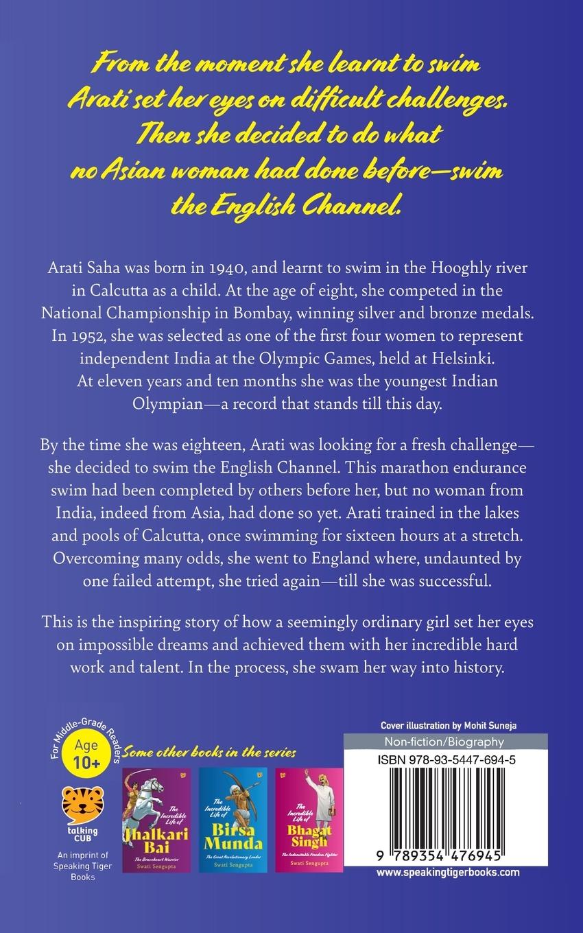 Rückseitencover The Incredible Life of Arati Saha the Swimmer Who Wouldn't Give Up