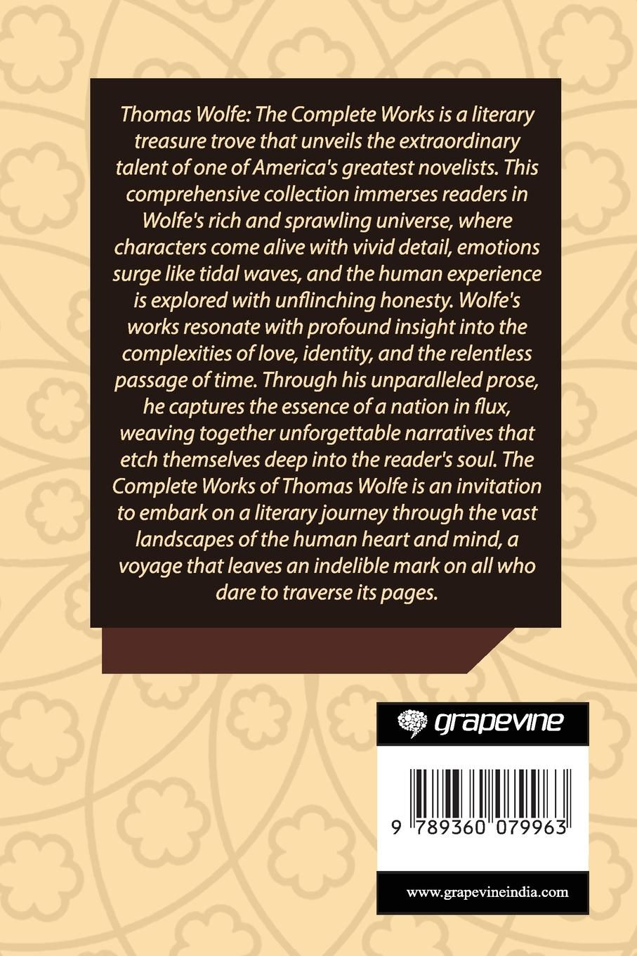 Rückseitencover Thomas Wolfe