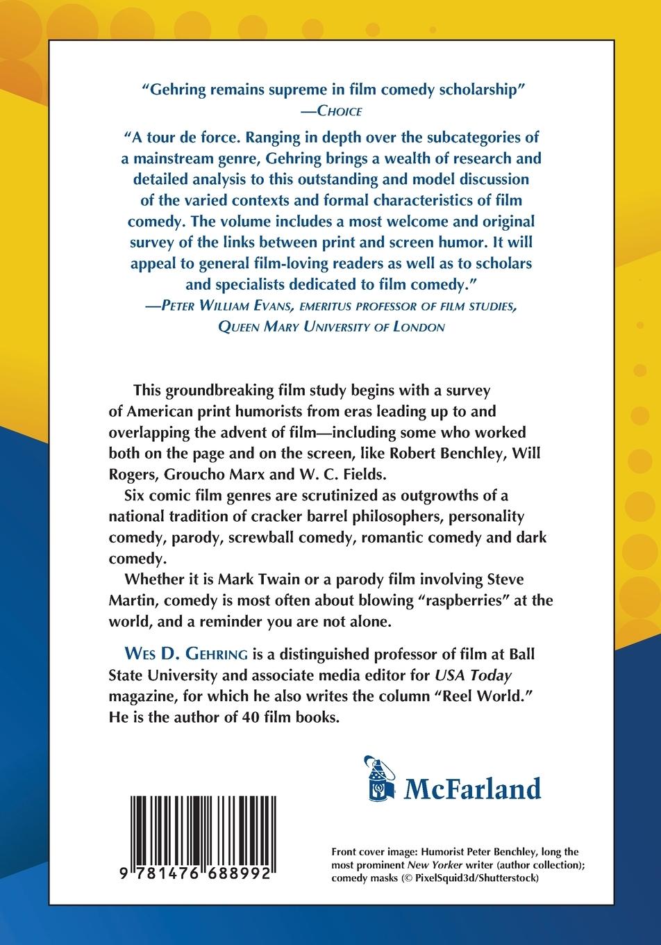 Rückseitencover Kinds of American Film Comedy