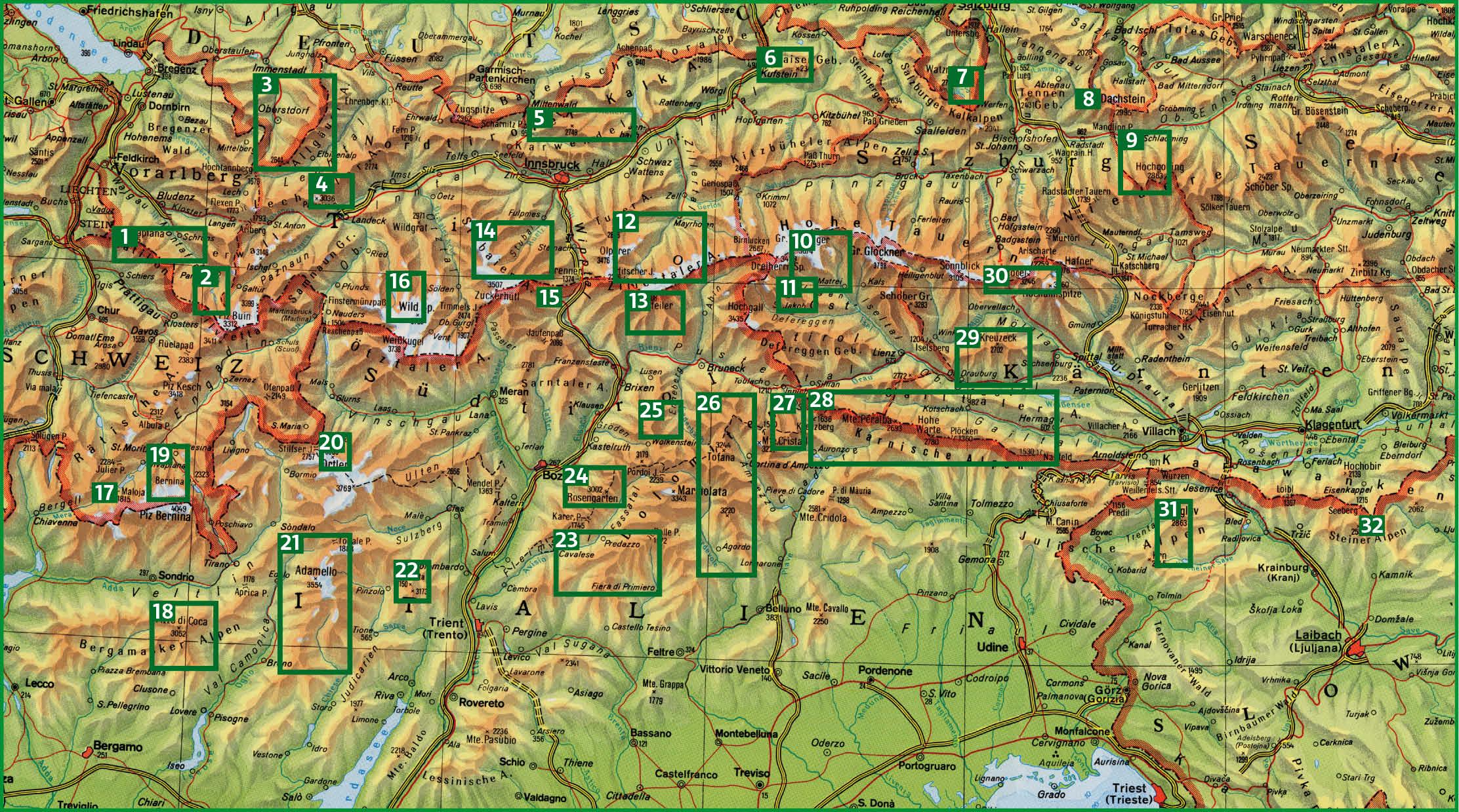 Beispielinhalt (Bild) Hüttentouren Ostalpen