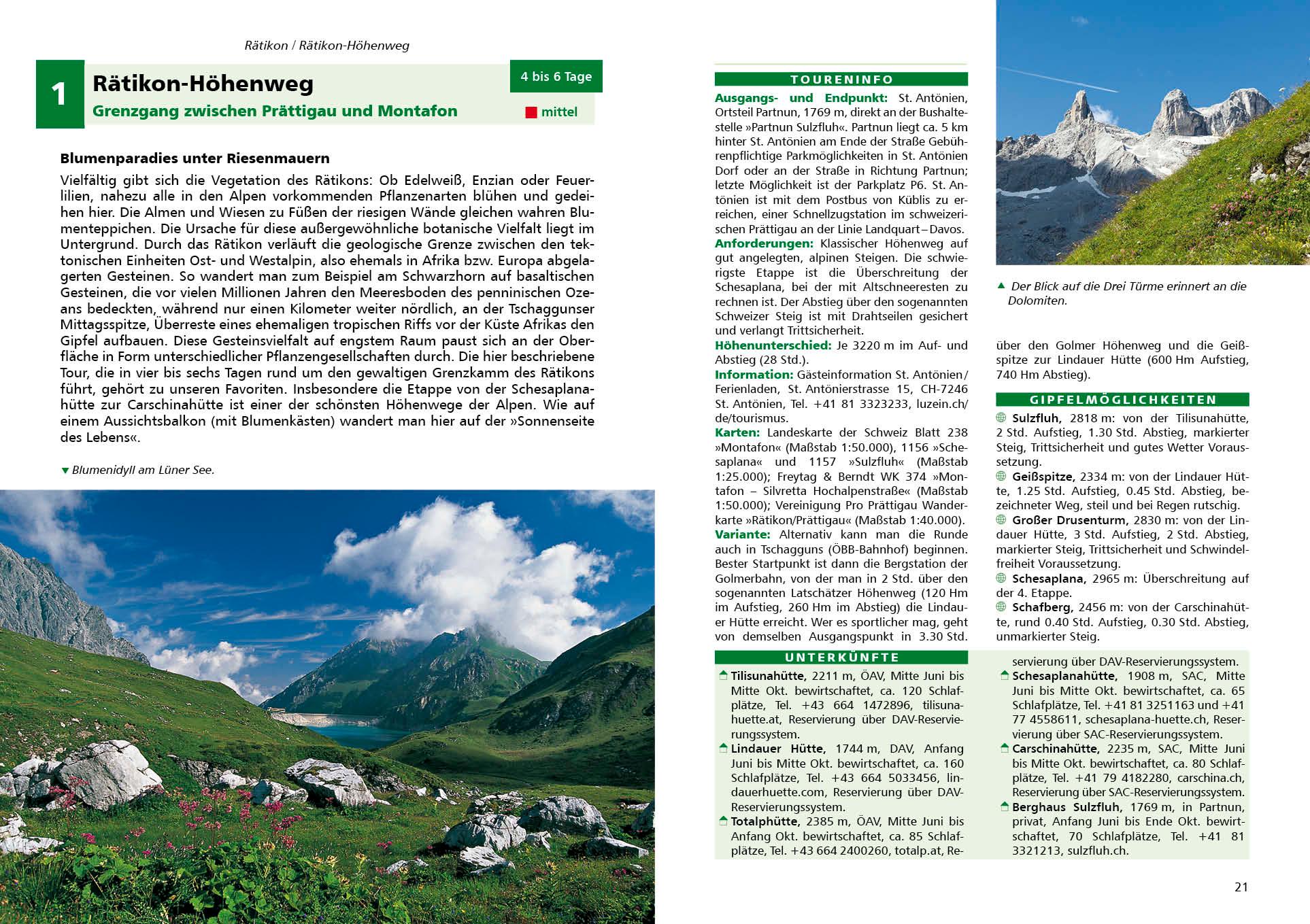 Beispielinhalt (Bild) Hüttentouren Ostalpen