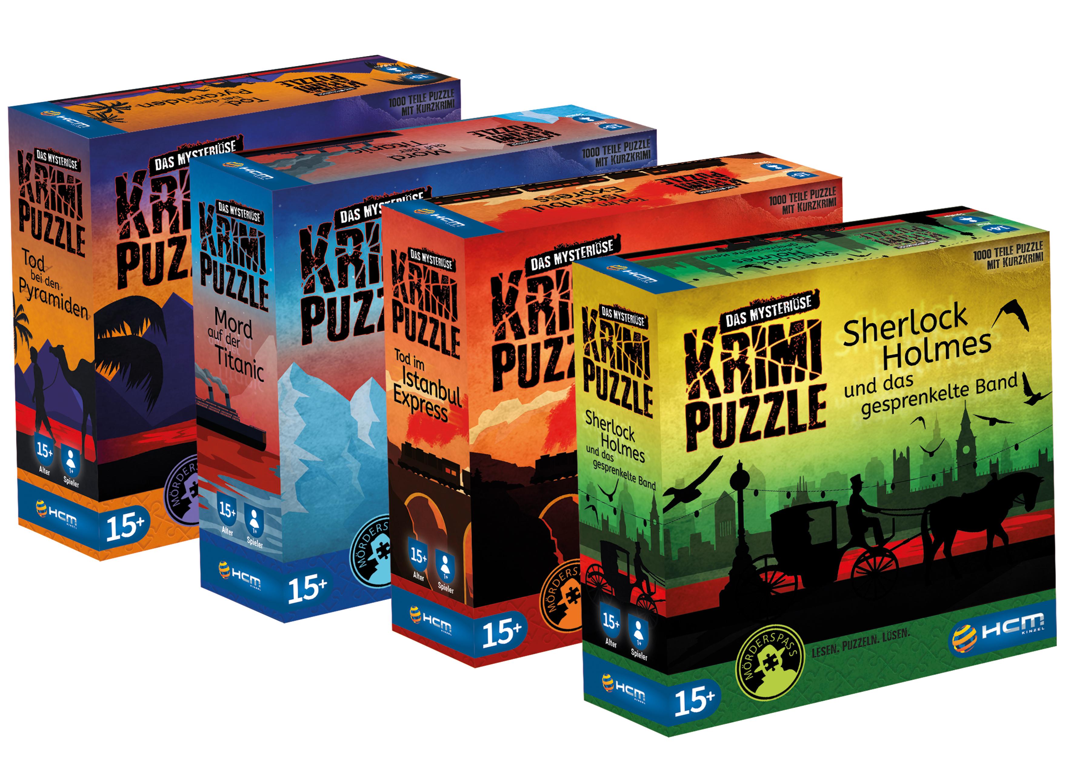 Beispielinhalt (Bild) Tod bei den Pyramiden - Das mysteriöse Krimi Puzzle/1000 T