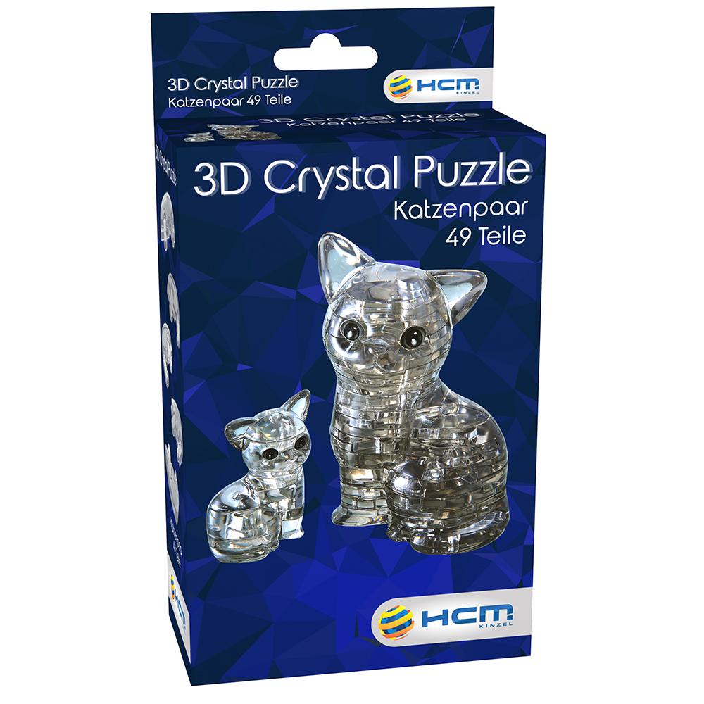 Vorderes Coverbild Crystal Puzzle - Katzenpaar - 49 Teile