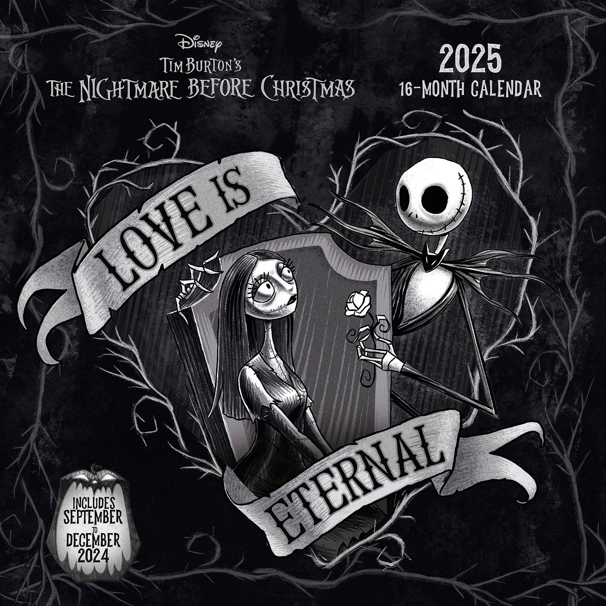Vorderes Coverbild The Nightmare before Christmas 2025 30X30 Broschürenkalender