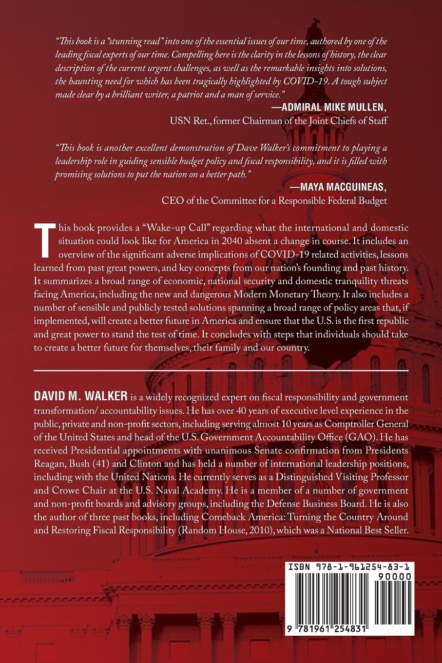 Rückseitencover America in 2040 New Edition