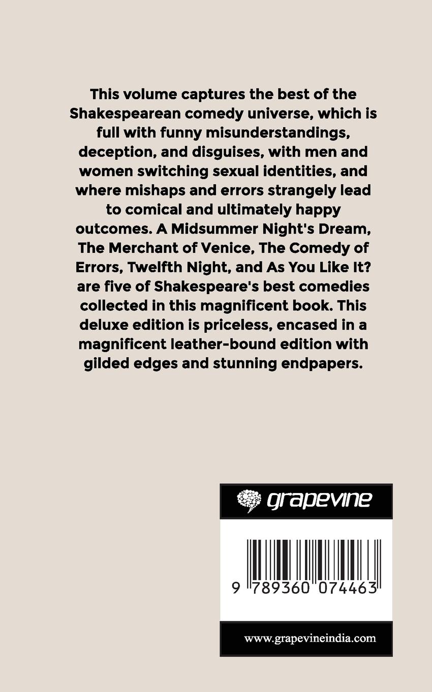 Rückseitencover Greatest Comedies of Shakespeare (Deluxe Hardbound Edition)