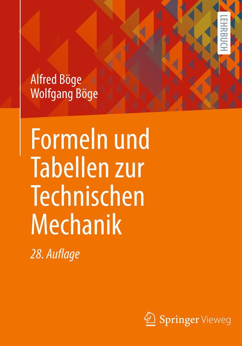 Vorderes Coverbild Formeln und Tabellen zur Technischen Mechanik