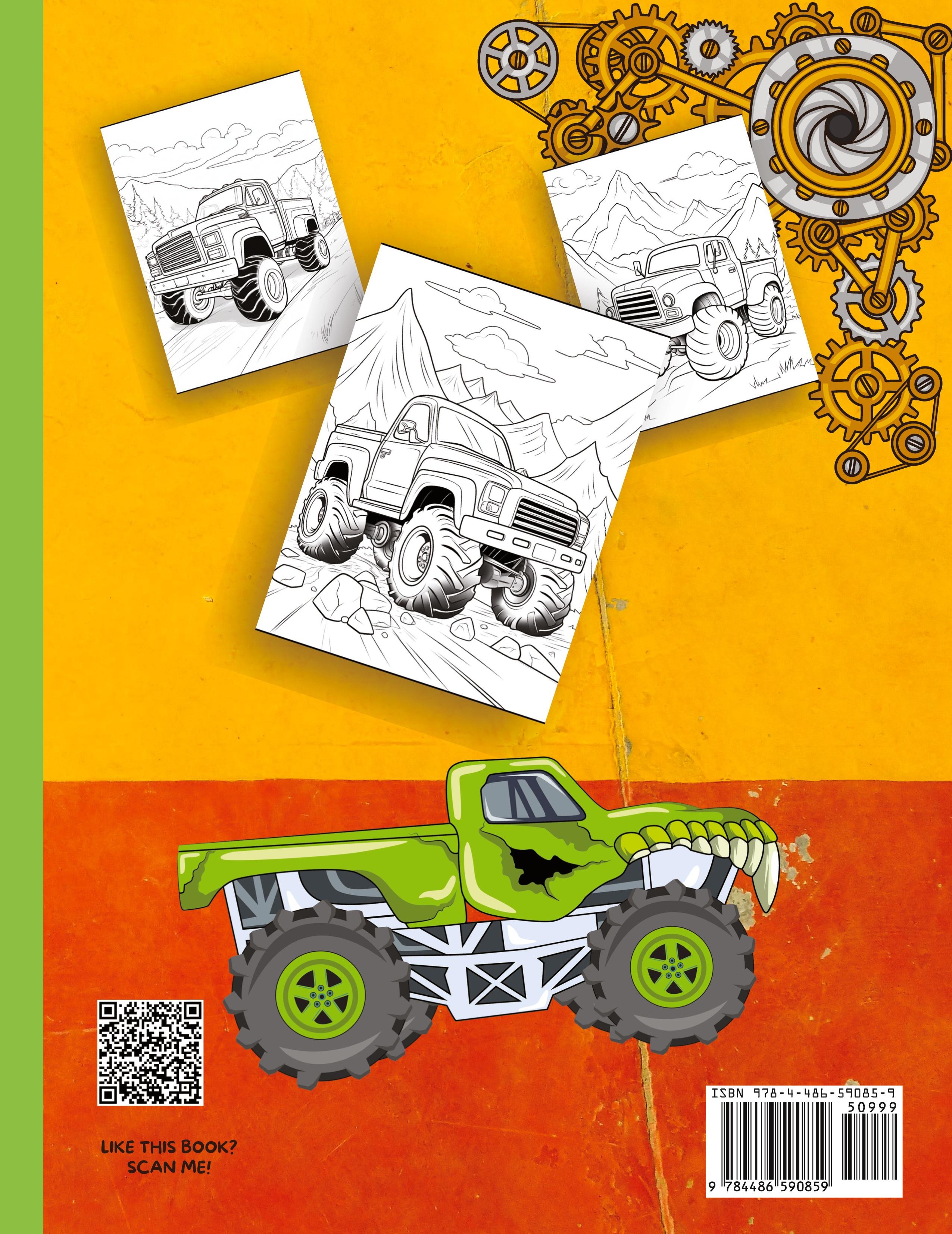 Vorderes Coverbild Monster Truck Coloring Book for Kids Ages 4-6