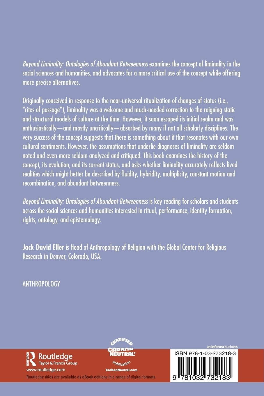 Rückseitencover Beyond Liminality
