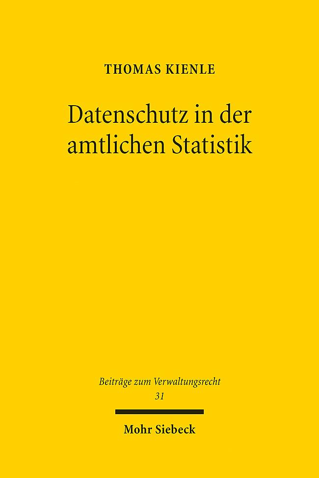 Vorderes Coverbild Datenschutz in der amtlichen Statistik