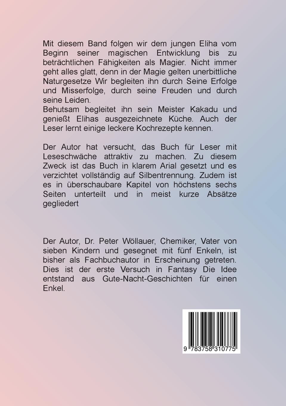 Rückseitencover Eliha der kochende Zauberlehrling