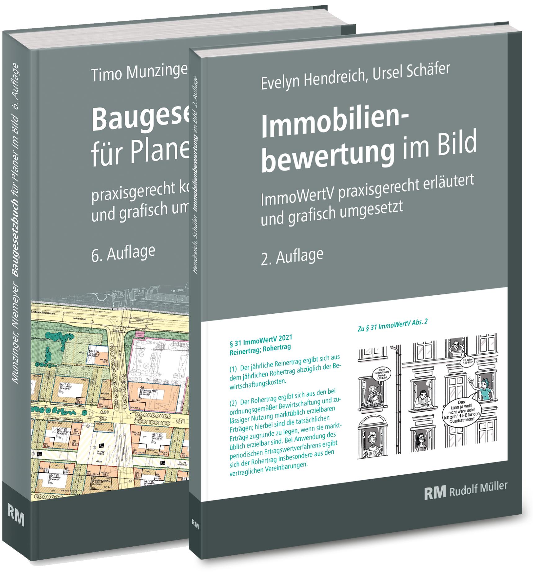 Vorderes Coverbild Buchpaket: Baugesetzbuch für Planer im Bild & Immobilienbewertung im Bild
