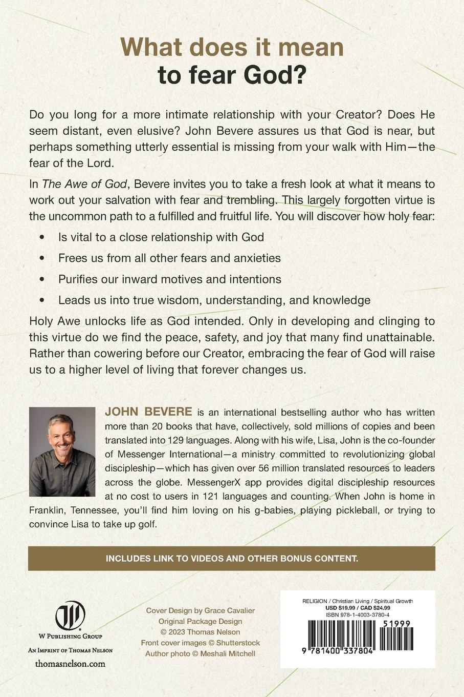 Rückseitencover The Awe of God