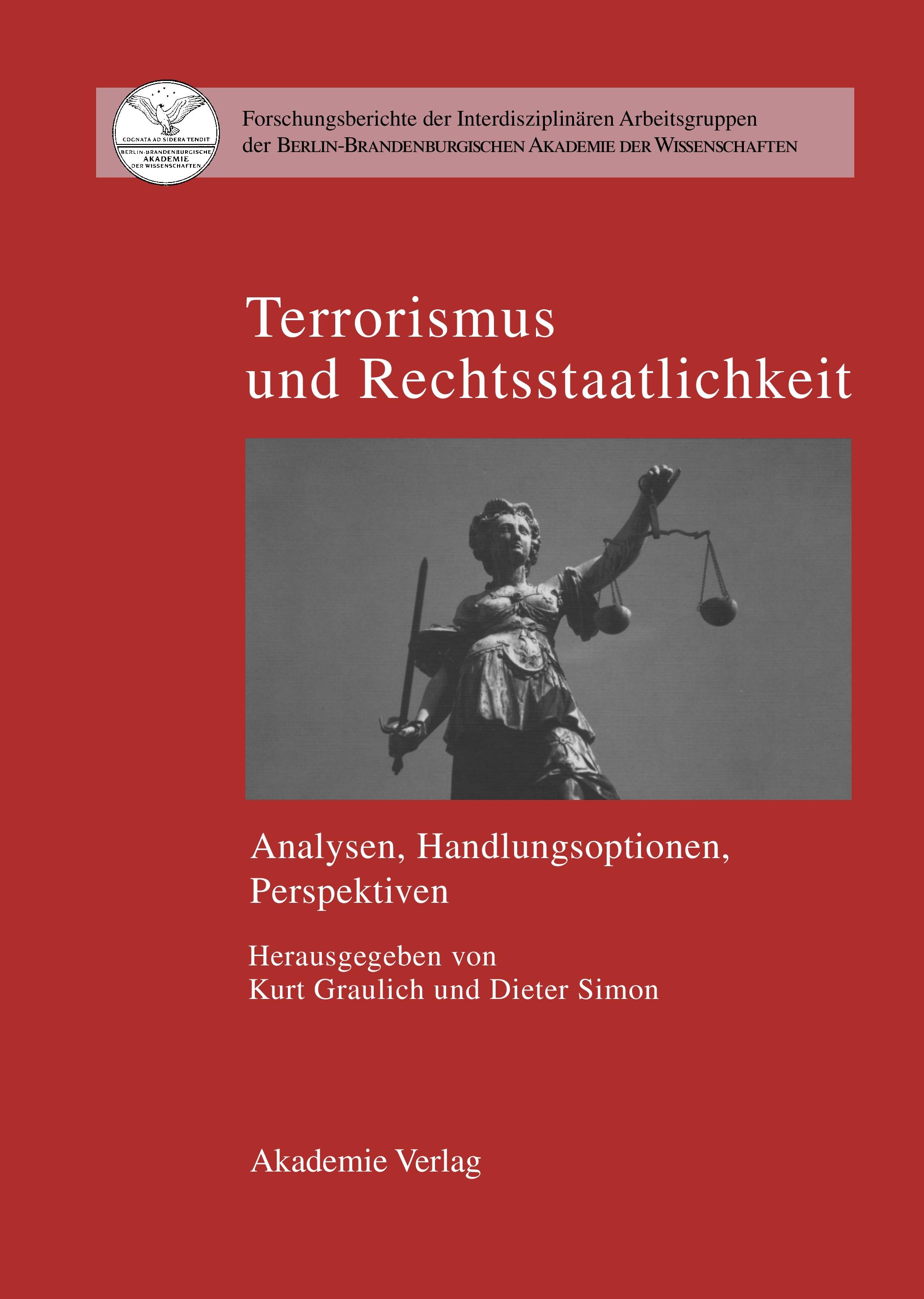 Vorderes Coverbild Terrorismus und Rechtsstaatlichkeit