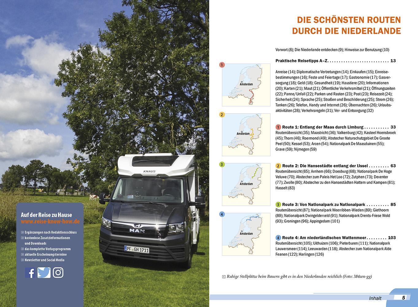 Beispielinhalt (Bild) Reise Know-How Wohnmobil-Tourguide Niederlande