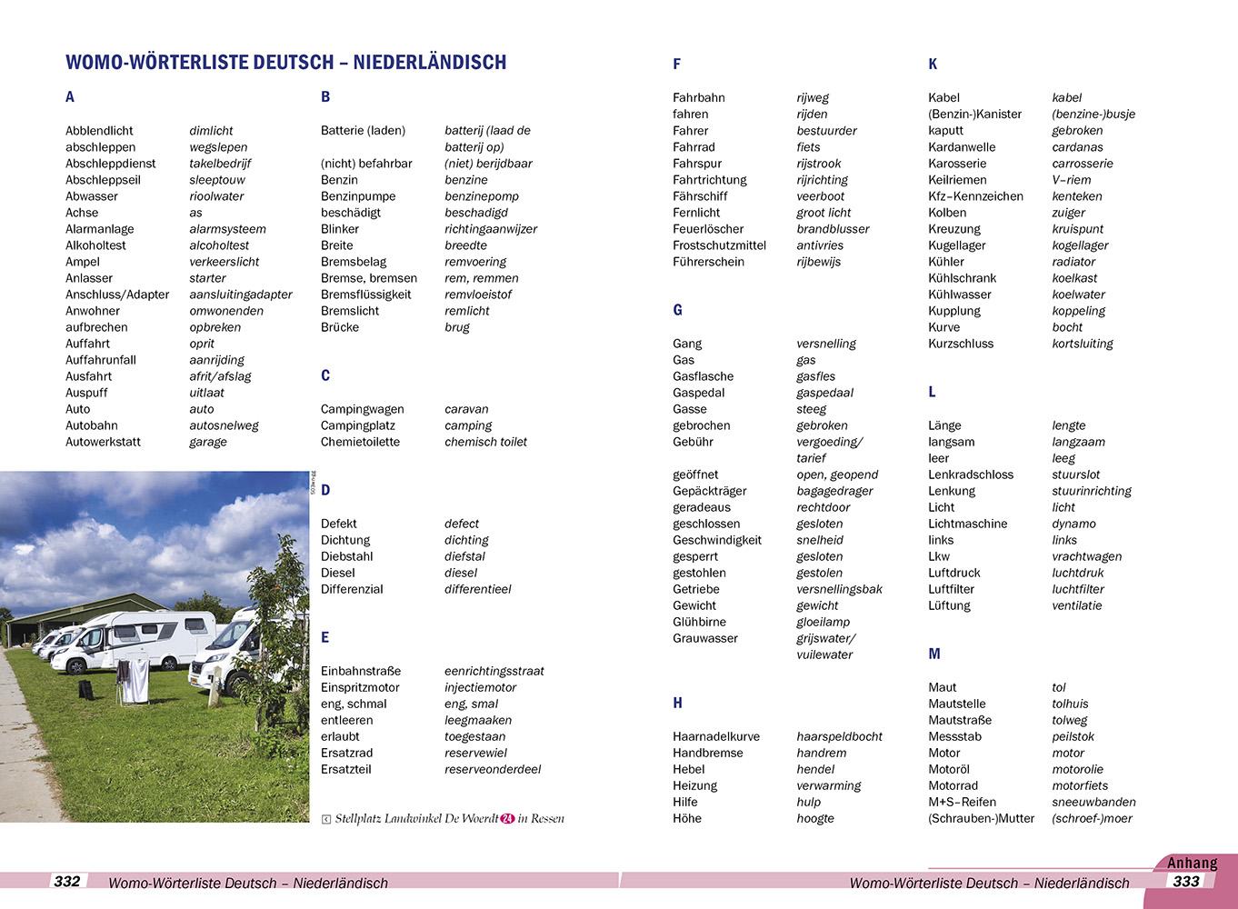 Beispielinhalt (Bild) Reise Know-How Wohnmobil-Tourguide Niederlande