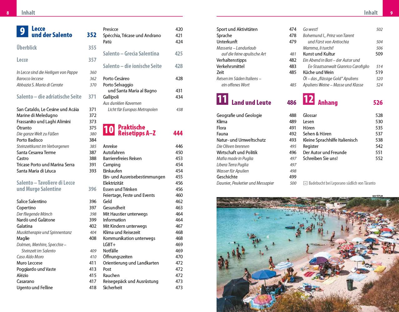 Beispielinhalt (Bild) Reise Know-How Reiseführer Apulien mit Gargano und Salento