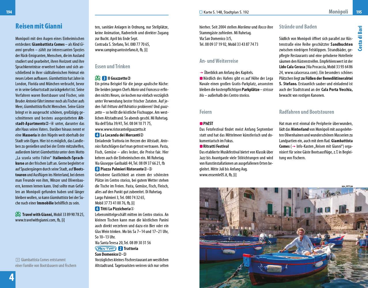Beispielinhalt (Bild) Reise Know-How Reiseführer Apulien mit Gargano und Salento