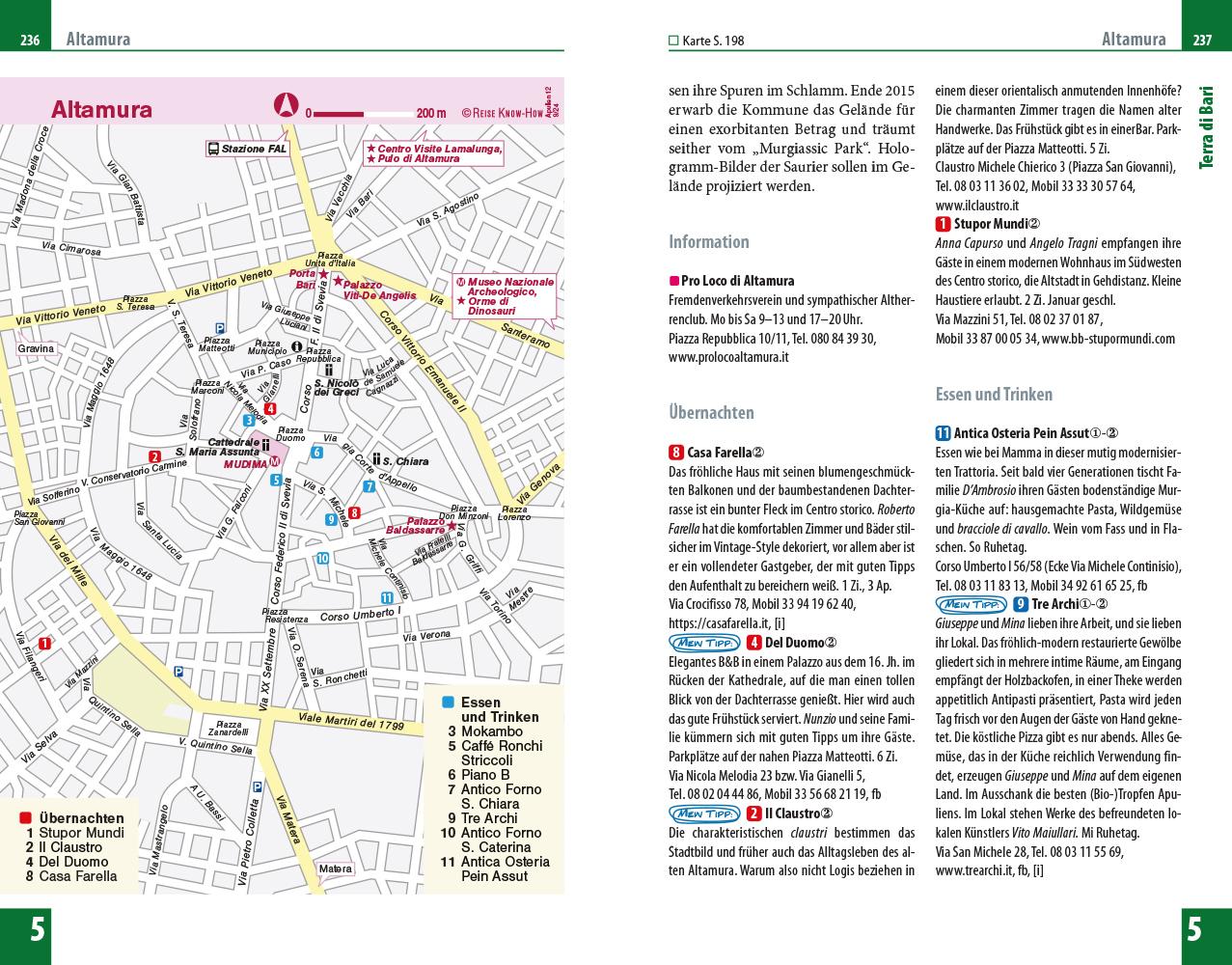 Beispielinhalt (Bild) Reise Know-How Reiseführer Apulien mit Gargano und Salento
