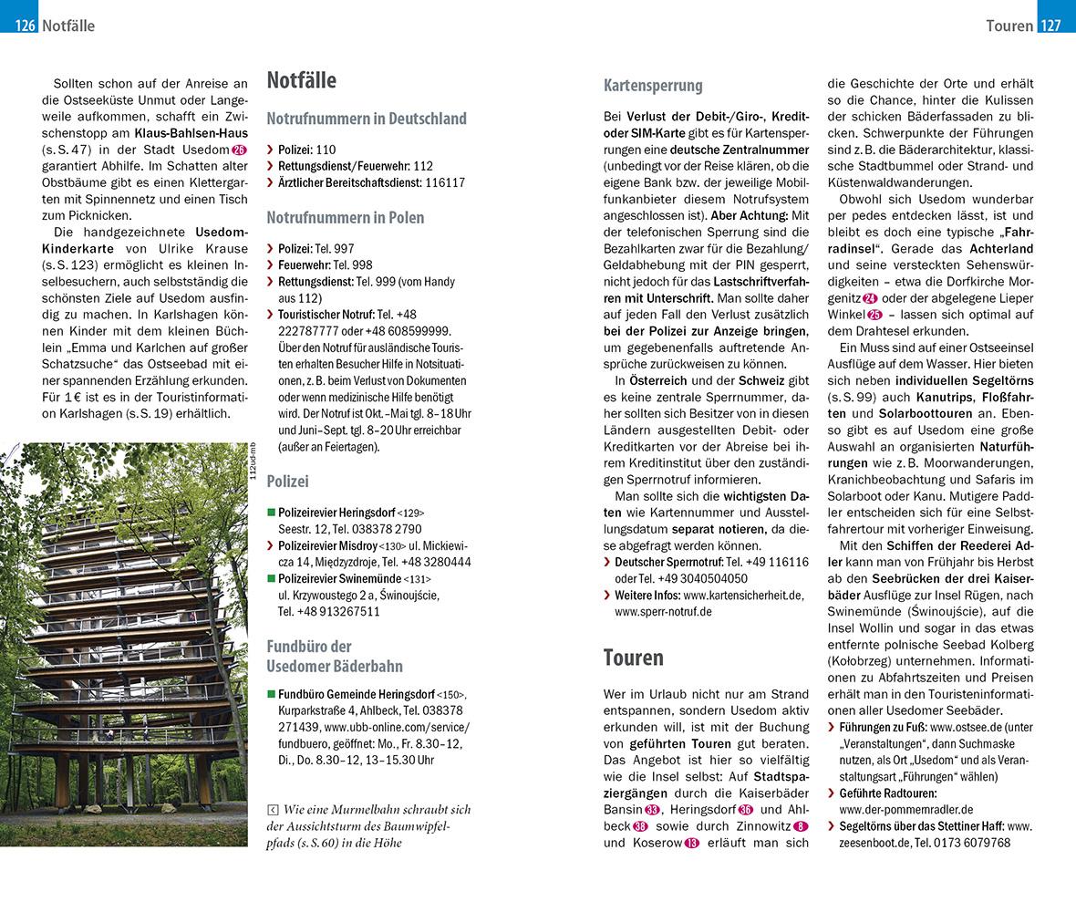 Beispielinhalt (Bild) Reise Know-How InselTrip Usedom mit Swinemünde und Wollin