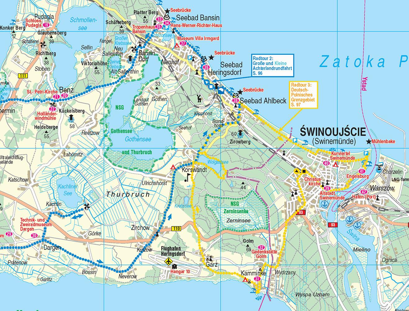 Beispielinhalt (Bild) Reise Know-How InselTrip Usedom mit Swinemünde und Wollin