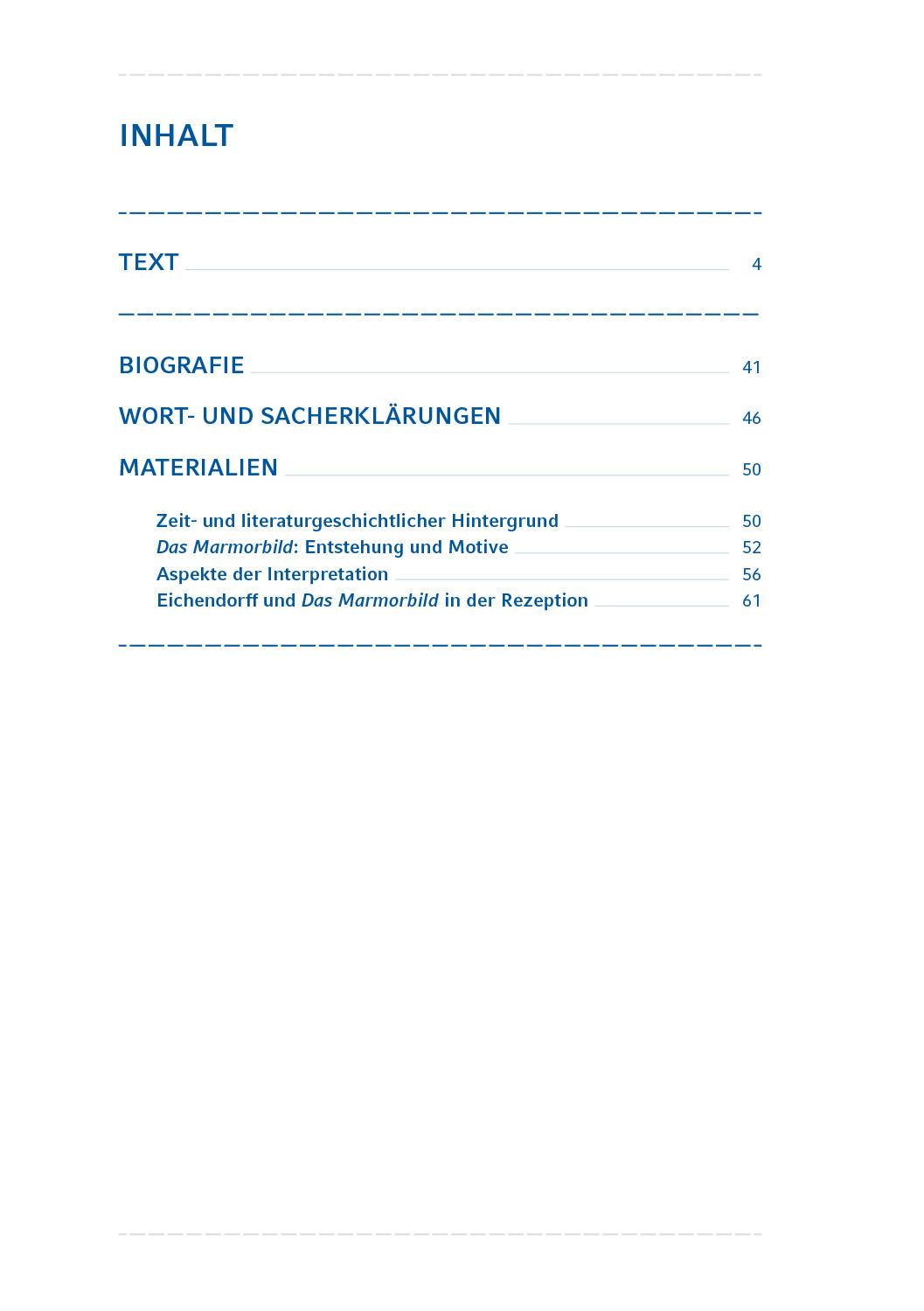 Beispielinhalt (Bild) Das Marmorbild