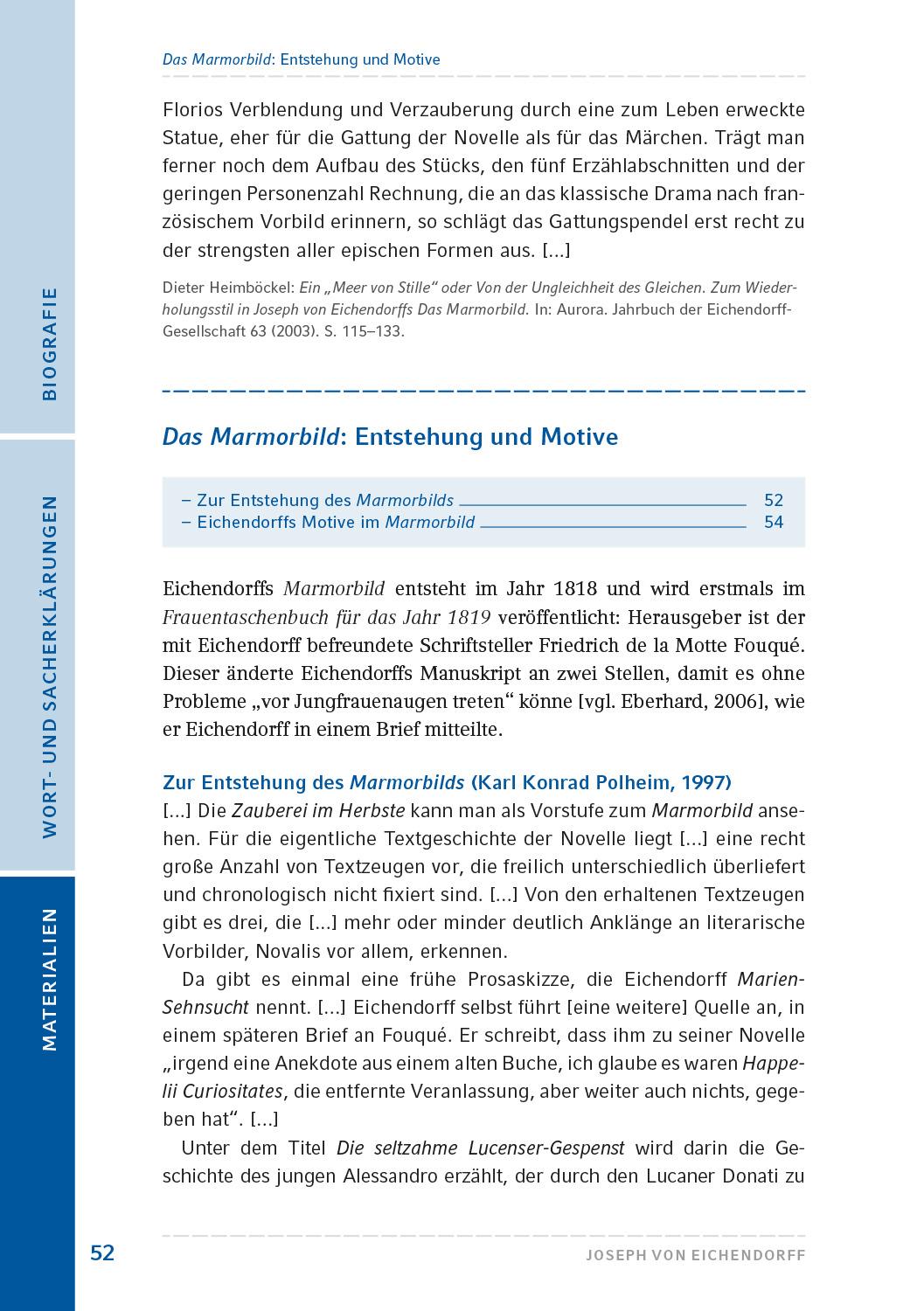 Beispielinhalt (Bild) Das Marmorbild