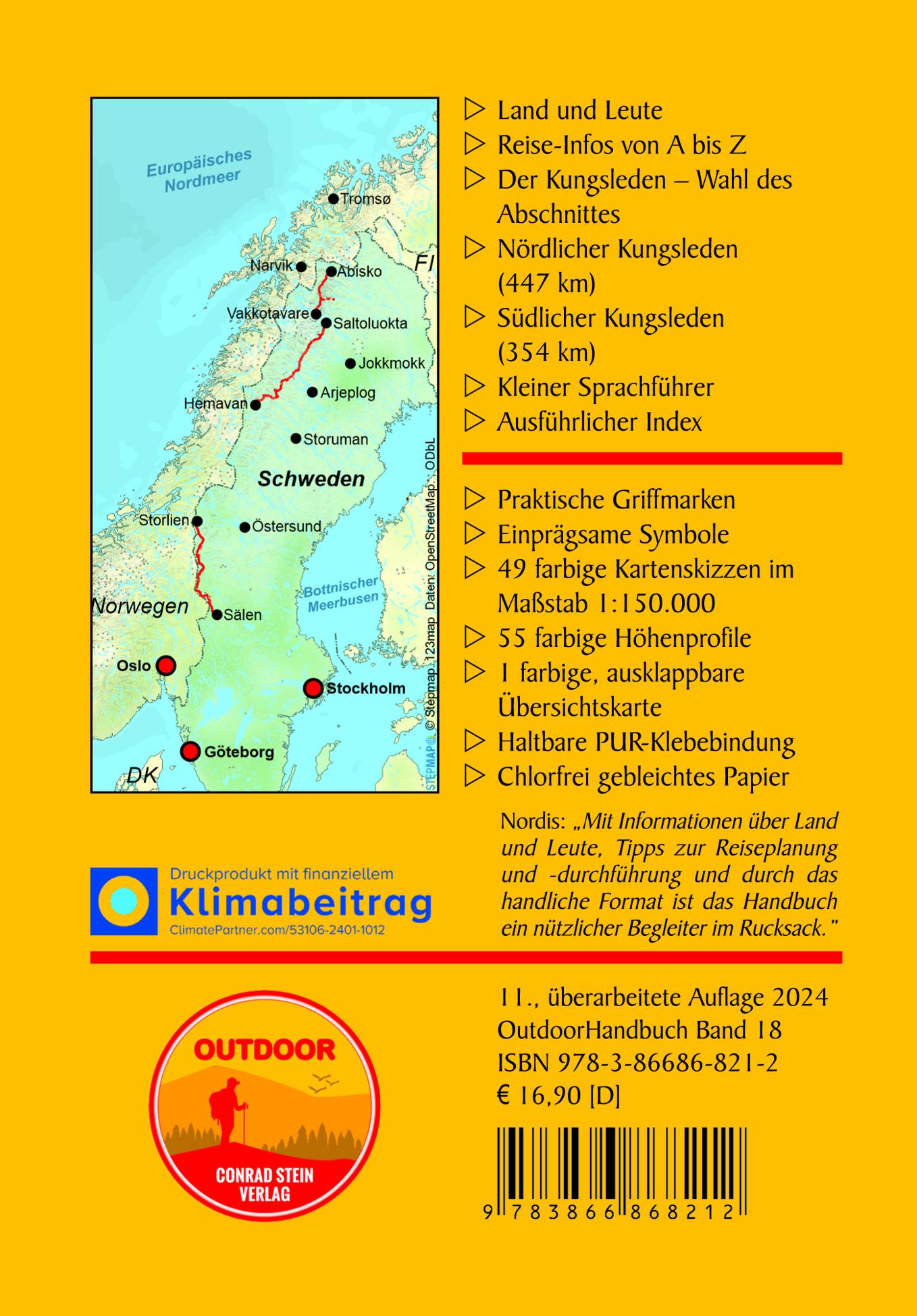 Rückseitencover Schweden: Kungsleden