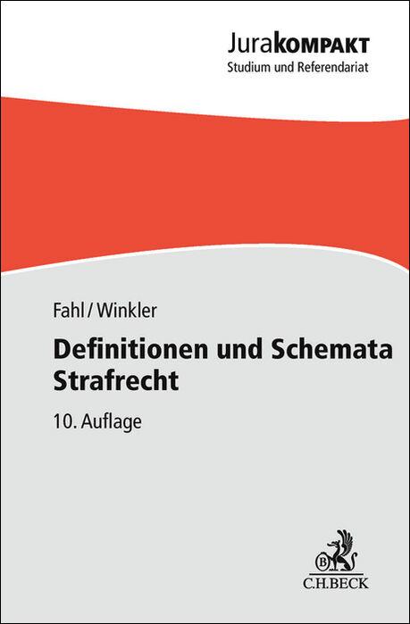 Vorderes Coverbild Definitionen und Schemata Strafrecht