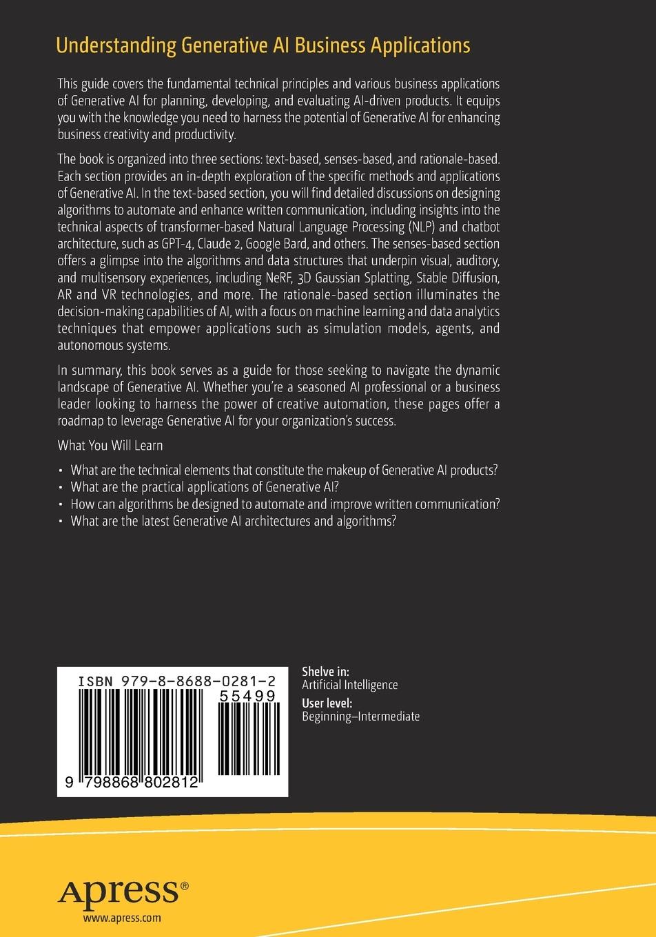 Rückseitencover Understanding Generative AI Business Applications