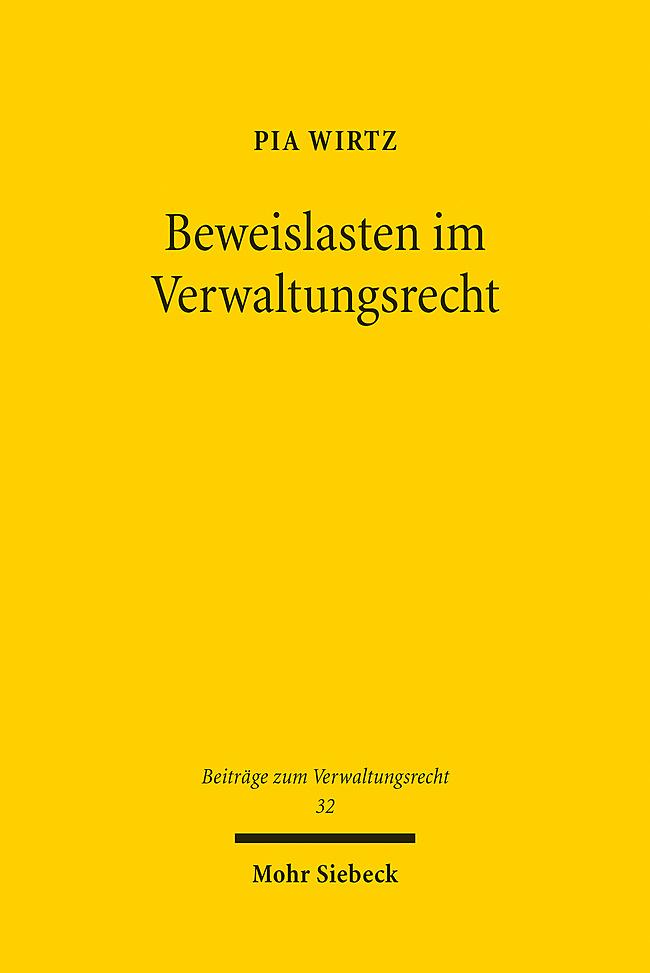 Vorderes Coverbild Beweislasten im Verwaltungsrecht