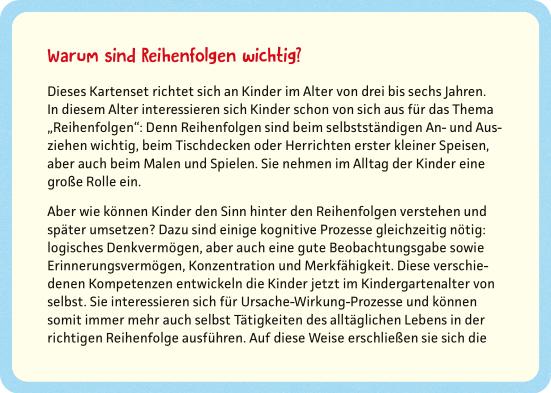 Beispielinhalt (Bild) Das kann ich schon - Reihenfolgen erkennen