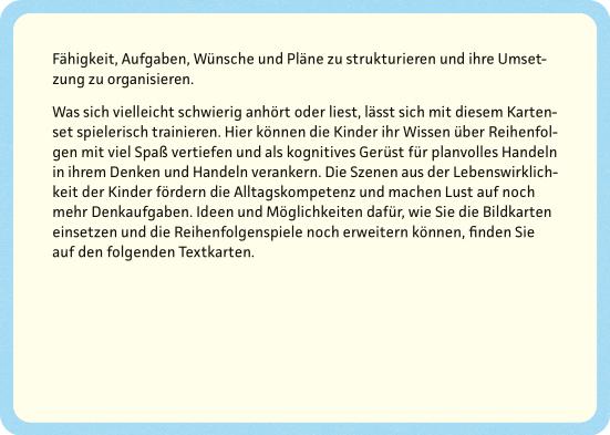 Beispielinhalt (Bild) Das kann ich schon - Reihenfolgen erkennen