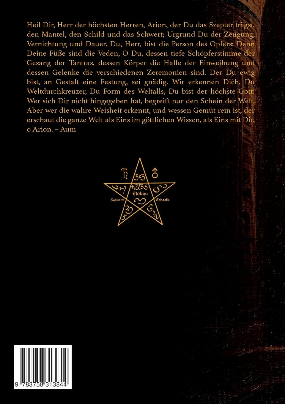 Rückseitencover Die Prophezeiung des Arion