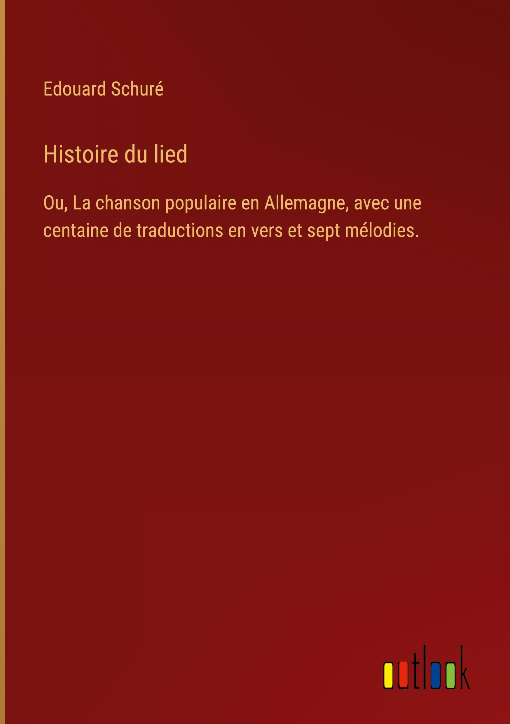 Vorderes Coverbild Histoire du lied