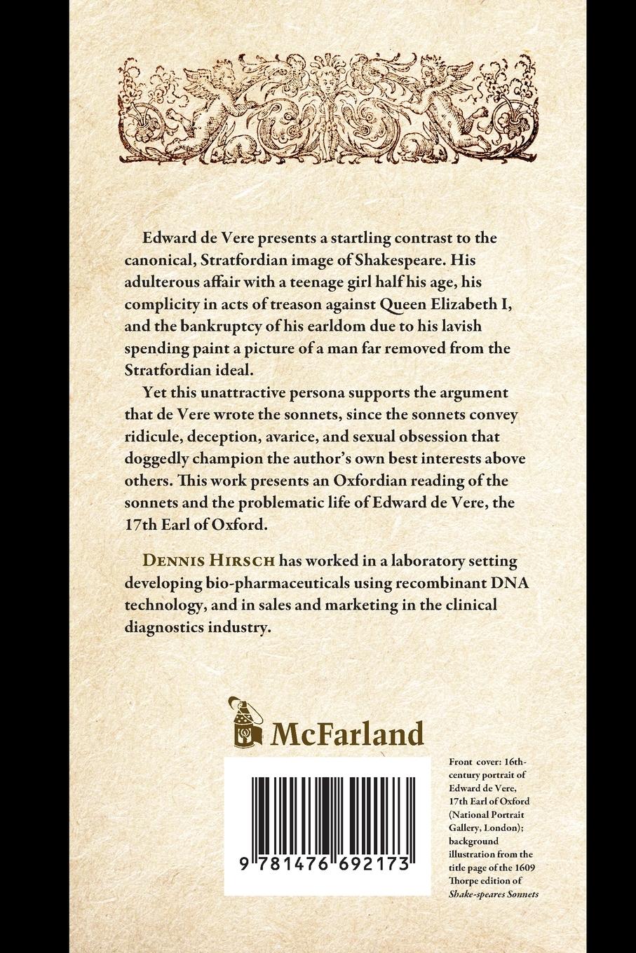 Rückseitencover Shakespeare and the Authorship of the Sonnets