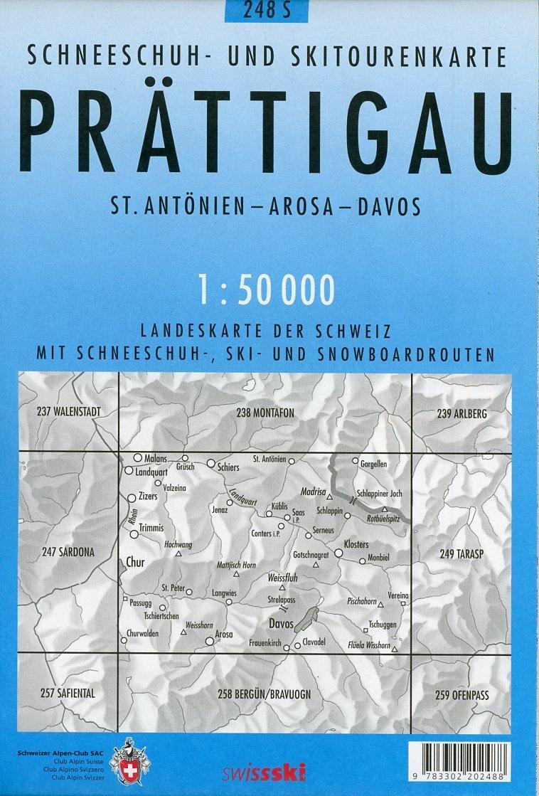 Beispielinhalt (Bild) Swisstopo 1 : 50 000 Prättigau Ski