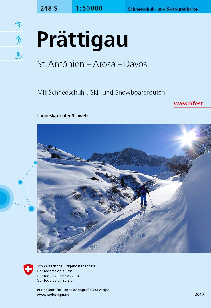 Vorderes Coverbild Swisstopo 1 : 50 000 Prättigau Ski