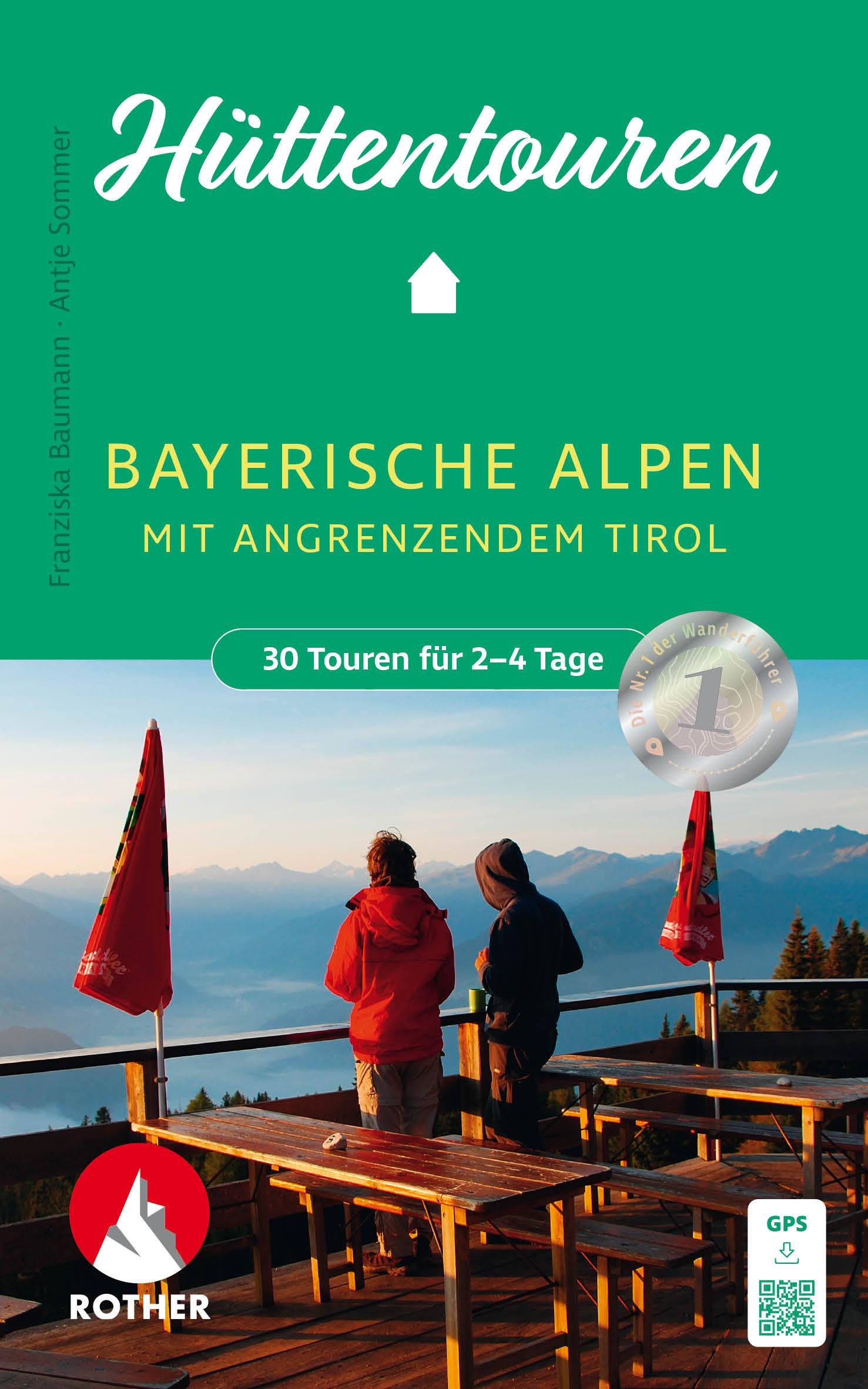 Vorderes Coverbild Hüttentouren Bayerische Alpen mit angrenzendem Tirol