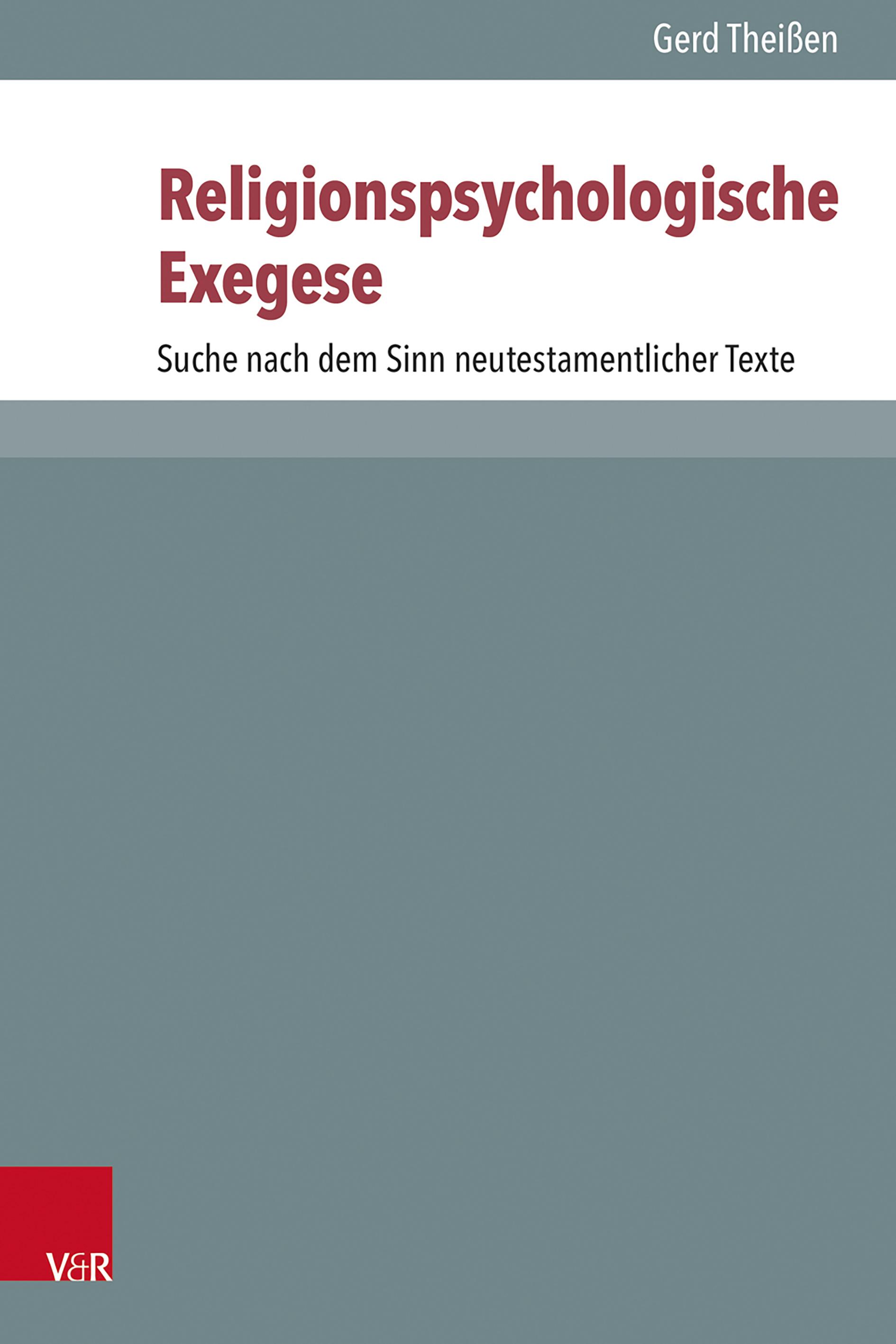 Vorderes Coverbild Religionspsychologische Exegese