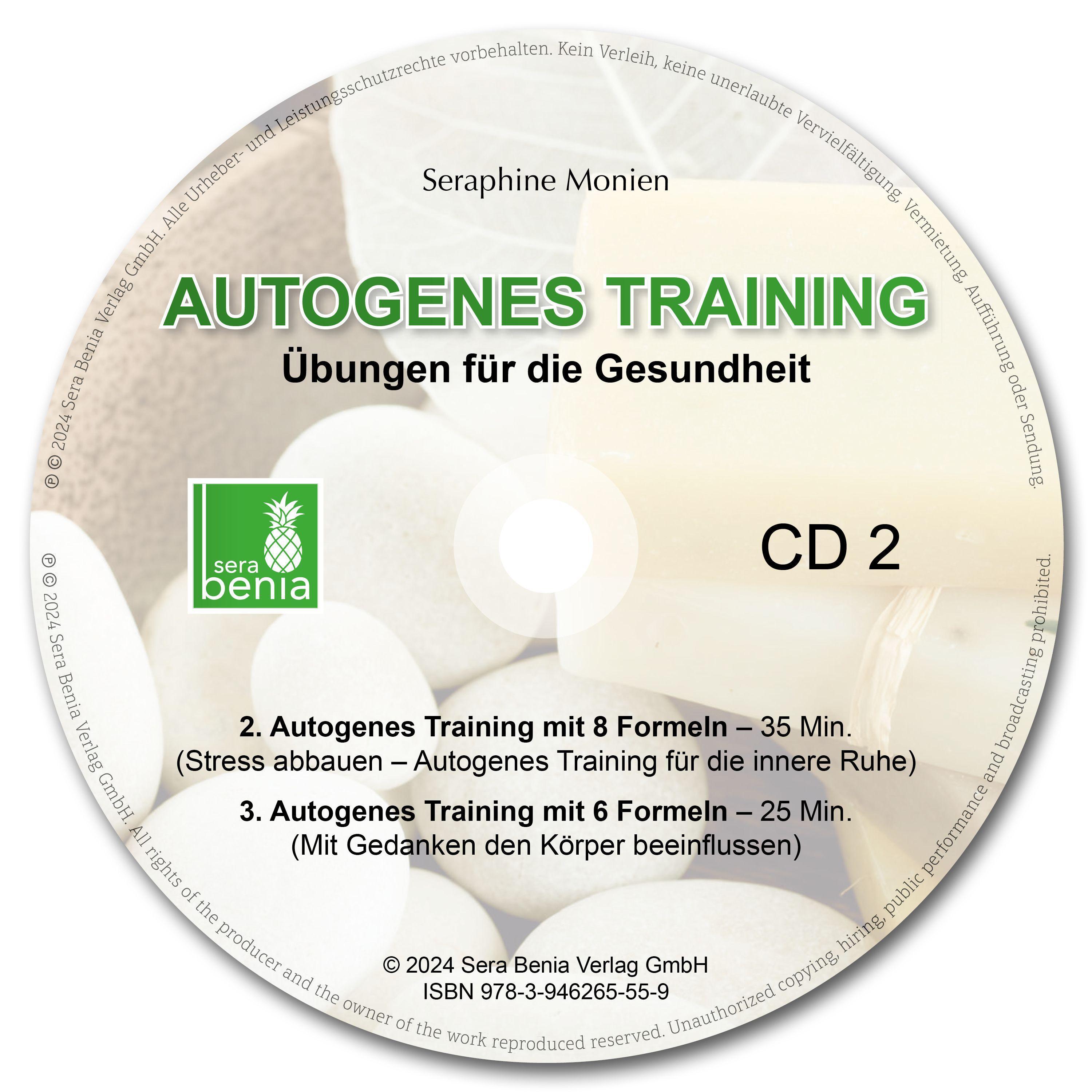 Beispielinhalt (Bild) Autogenes Training | Übungen für die Gesundheit | 3 Entspannungsübungen mit Entspannungsmusik | 2 CDs {Tiefenentspannung, vegetatives Nervensystem beruhigen, Stressabbau, Konzentration steigern}