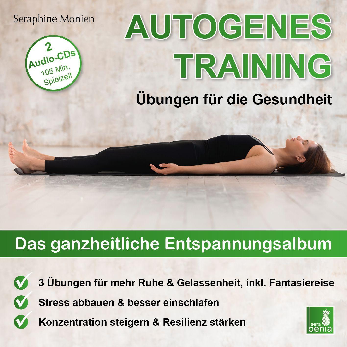 Vorderes Coverbild Autogenes Training | Übungen für die Gesundheit | 3 Entspannungsübungen mit Entspannungsmusik | 2 CDs {Tiefenentspannung, vegetatives Nervensystem beruhigen, Stressabbau, Konzentration steigern}